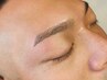 メンズアイブロウ　wax + 張り付かない眉毛パーマ