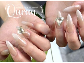 クルン 大阪 御幣島(Qurun)の写真/【新色パウダー入荷】シンプルこそ技術の高さが光る☆とことんこだわった美しいフォルムで指先を綺麗に♪