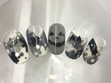 ラリュールネイル(L'Allure nail)/迷彩ハロウィンネイル￥9200