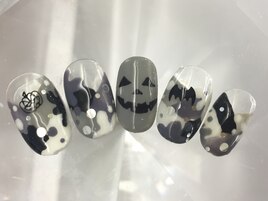 迷彩ハロウィンネイル￥9200
