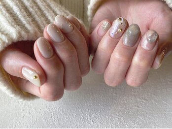 アイネイルズ 梅田店(I nails)/マグネット凸凹ニュアンス