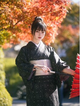 京都着物レンタル福本 の写真/日常に彩りを。普段のお出掛けを特別にしませんか？初めて着物を着る方にもオススメ◎プロによる本格着付け