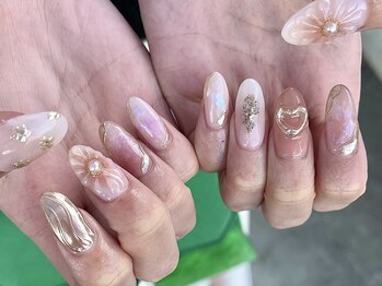 エーモアー(a'more)/お花ネイル/成人式にも◎