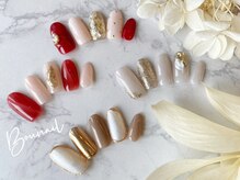 ネイルアンドアイラッシュ ボネール 銀座店(lash Bounail)/エレガント ホワイト レッド