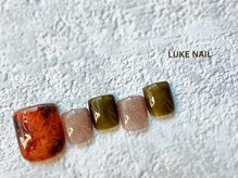 ルークネイル 恵比寿店(LUKE NAIL)/べっこうフットネイル 秋冬