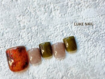 ルークネイル 恵比寿店(LUKE NAIL)/べっこうフットネイル 秋冬