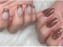 ネイルアンドアイラッシュスタジオ シュシュ(chouchou)/フラッシュフレンチ