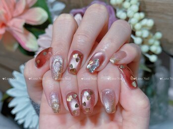 リュクス(LUXE)/バレンタイン雰囲気ネイル