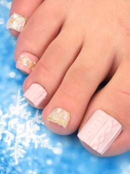 カラーズ 浜松店(colors)/ピンクニット×キラキラネイル♪