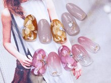 ネイルサロン キャンディネイル(Candy Nail)/お花デザイン￥6600ｂｙ横山