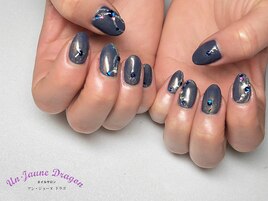 【自爪ネイル】ブルーネイル