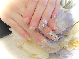 ラメグラスカルプネイル