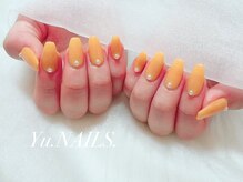 ユーネイルズ 恵比寿(Yu.NAILS.)/オレンジ◎ビタミンワンカラー