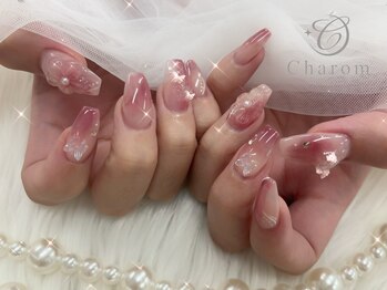 チャロム(Charom)/ぷっくりお花ネイル