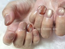 ネイル キッチン モモ(nail kitchen momo)の雰囲気（秋のカフェラテマーブルニュアンス＊・）
