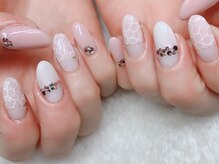 ネイルアンドアイラッシュサロン エスポアール(nail&eyelash salon espoir)/スプリング　レース　　春ネイル