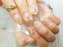 シュガーネイル(sugar nail)/ニュアンスふわふわネイル