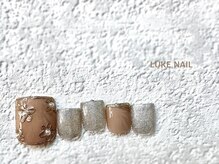 ルークネイル 恵比寿店(LUKE NAIL)/ニュアンスフラワーフット　秋冬