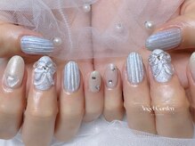 エンジェルガーデンネイル 池袋店(Angelgarden nail)/ぷっくりリボンバカラネイル