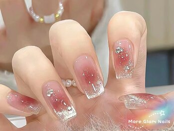 モアグラム 原宿竹下口店(More Glam)/チークネイル/ワンホンネイル