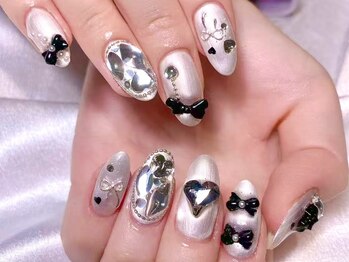 エムズ ネイルサロン(M2)/ホワイトパールワンホンネイル