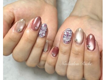 ネイルサロン リーチェ(Riche)/マグネットネイル×ツィード