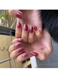 ボルドーマグネットネイル♪