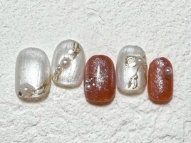 ミラーリボンパール白ラメ￥9000
