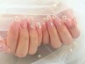 【8/5までご来店限定】大人可愛いストーンネイル￥7700→