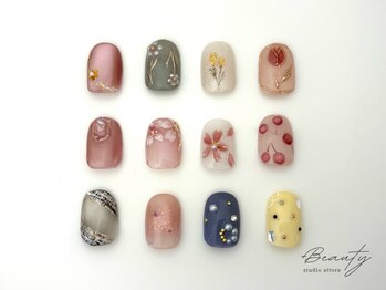 アットーレ 札幌の写真/実力派サロン♪センス抜群の【繊細アート】季節ごとに幅広いデザイン◎ライフスタイルに馴染む上品ネイル＊