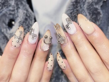 シェルネイル(SHELL NAIL)/ニュアンス/レース/staff:yamada