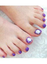 爪ソウシャイン(爪 SO SHINE)/大輪フラワー×パープル★