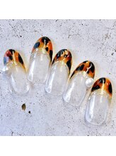 ネイルアンドまつげ リュフェール 五反田(Nail Lufaire)/レオパードフレンチ