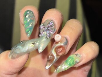 つめノさき/個性派梅雨ネイル