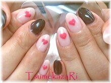 ツメカザリ(TsumekazaRi)/★ハート★ピンク＆ブラック★