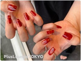 秋カラーのマーブルネイル♪