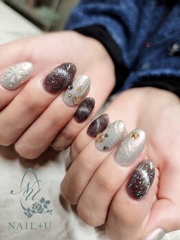 ネイルプラスユウ(NAIL+U)/マグネットクリスマスnail♪