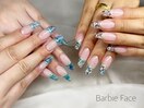 宝石&マーブルクリアフレンチ