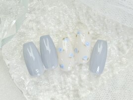 小花柄ネイル【パラジェル梅田】