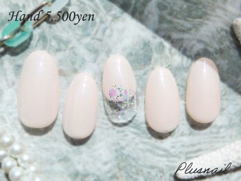 プラスネイル 銀座中央通り店(PLUS NAIL)/【3076】シンプルネイル