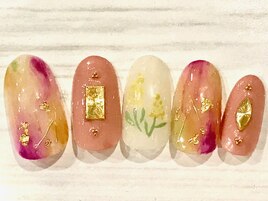 ニュアンスミモザネイル