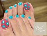 【1ケ月半以内の再来店オフ無料☆】FOOTシンプルアートコース　¥10000～