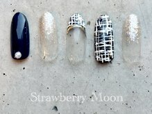 サロンストロベリームーン(Salon Strawberry Moon)/ツイードネイル　￥7980