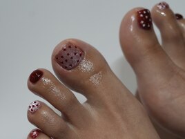 バレンタインネイル