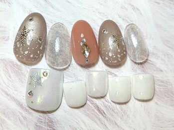 ネイルサロン アビー 宮益坂店(abbie)/スノウネイル◇¥11363/¥10296