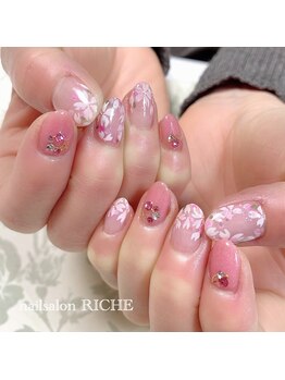 リッシュ(RICHE)/春の定番！桜ネイル！