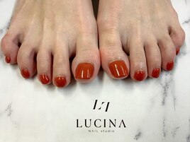 Hー13 秋色フットネイル