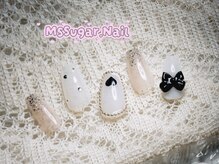 ミスシュガーネイル(MS Sugar Nail)/シンプル定額/ガーリーリボン
