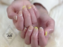 ユーリ 心斎橋 南船場/ネオンカラー★配色変形フレンチ