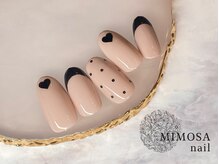 ミモザネイル(MIMOSA Nail)/ハートモードフレンチ